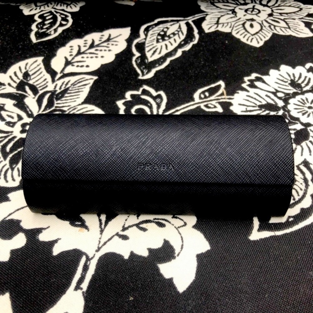 Crossgrain leather authentic Prada Eyeglasses sunglasses case